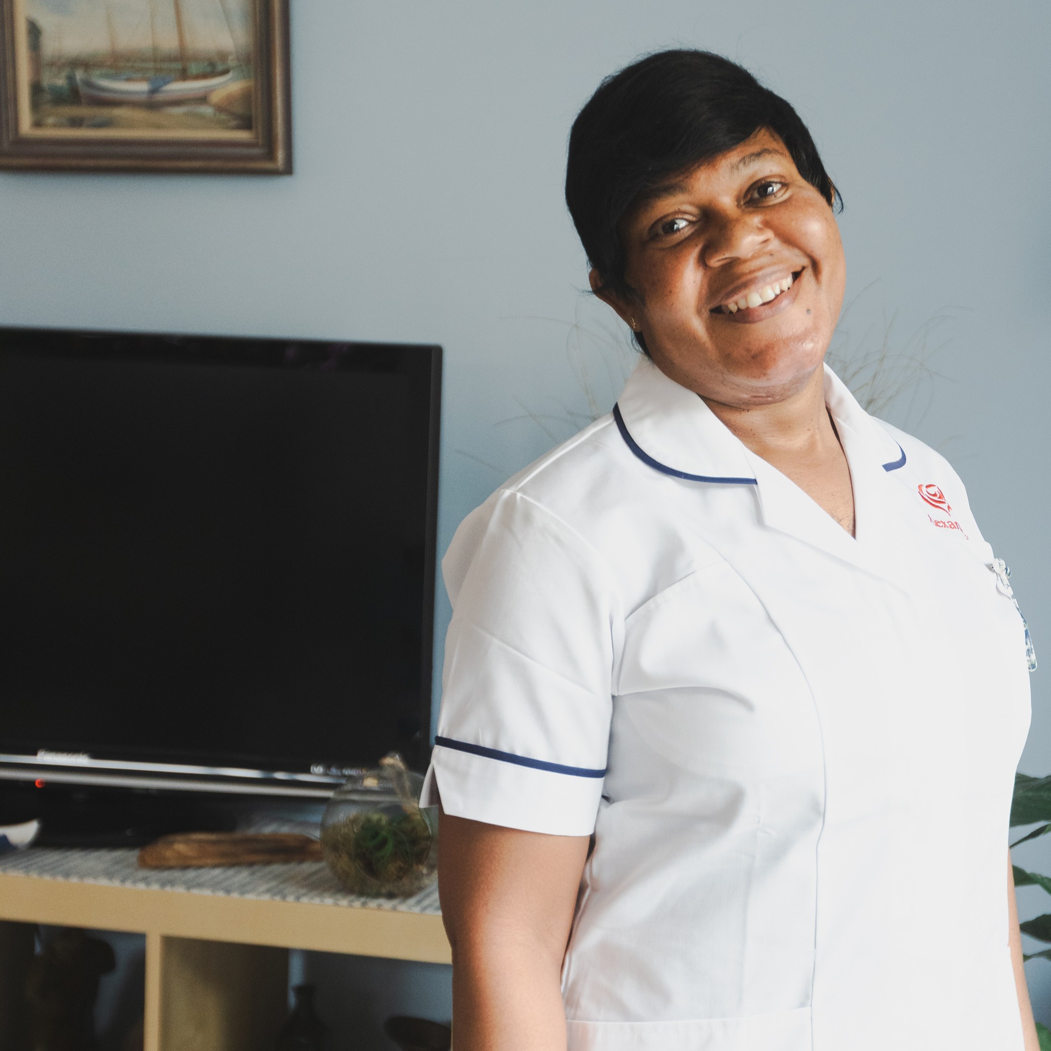 A female care professional